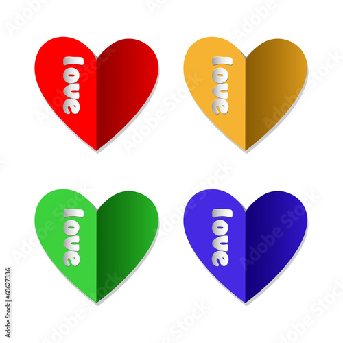 multi-colored hearts