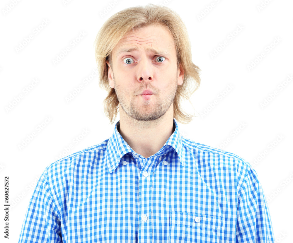 Young man isolated on white Young man isolated on white