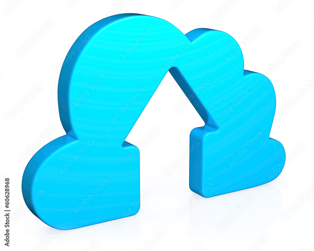 Blue Cloud Upload icon