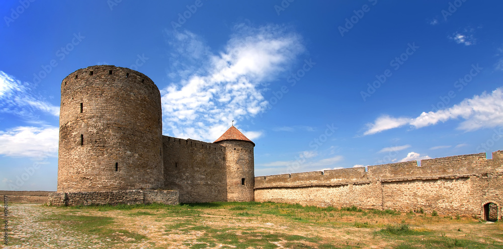 Medieval fortress in Ukraine, city Belgorod-Dnestrovskiy.