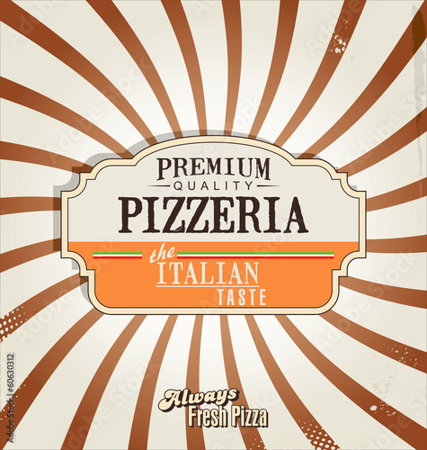 Pizza retro background