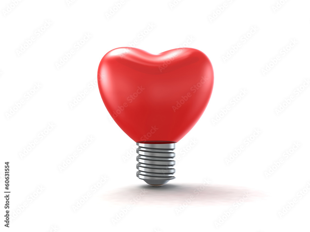 heart bulb 3d heart bulb 3d