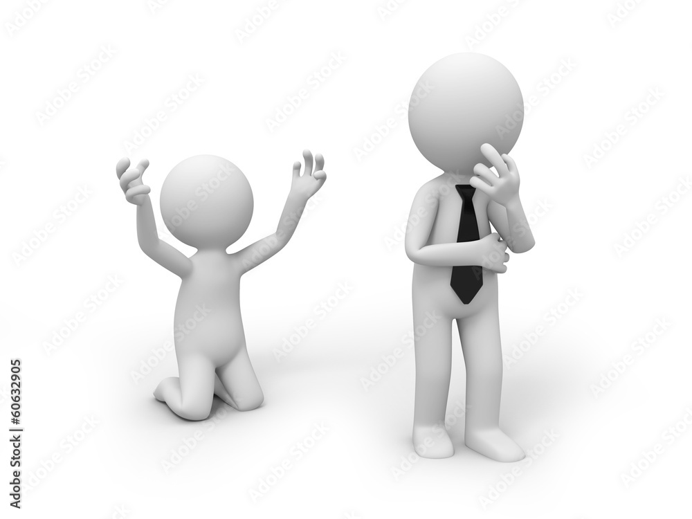 A 3d people on his knees asking for forgiveness A 3d people on his knees asking for forgiveness