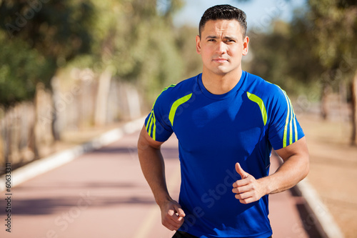 Portrait of a male runner