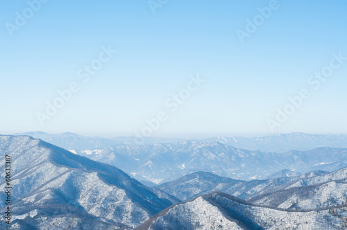 a beautiful scenery in dragon peak above yongpyong resort