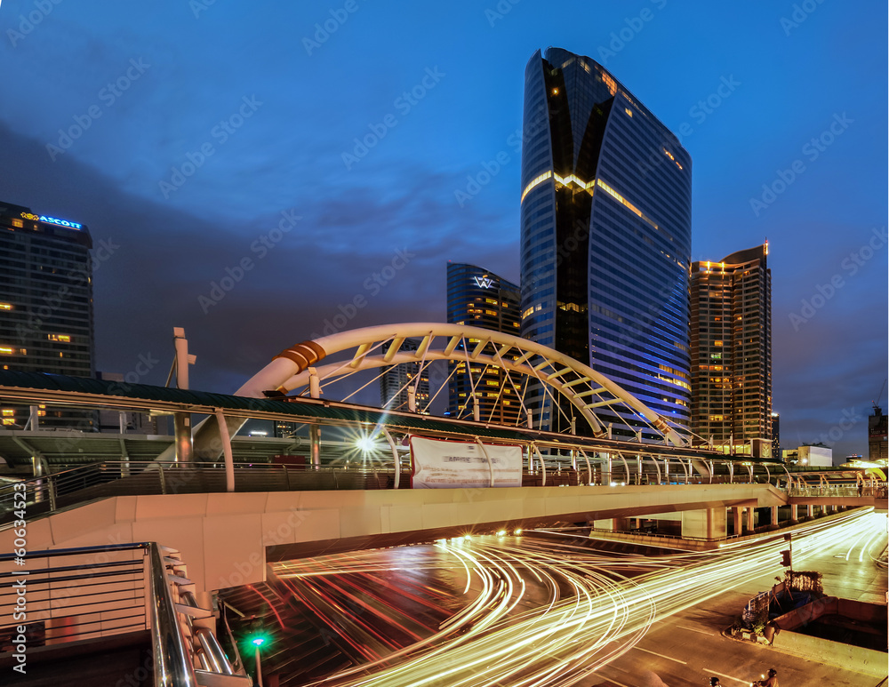 Naklejka premium Modern Commercial City (Bangkok)