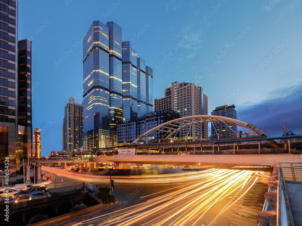 Fototapeta premium Modern Commercial City (Bangkok)