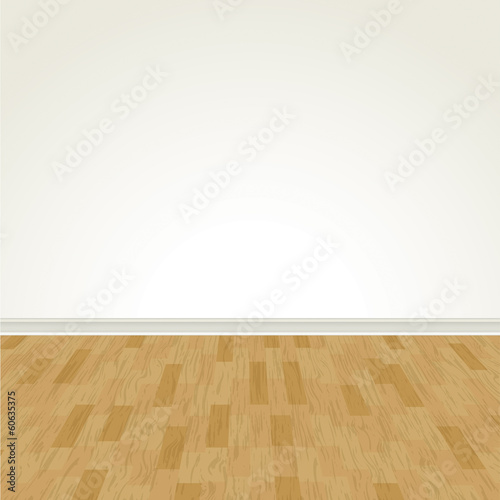 Vector Hardwood Floor and Blank Wall