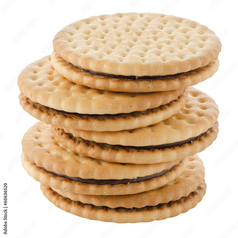 Sandwich biscuits with chocolate filling Sandwich biscuits with chocolate filling