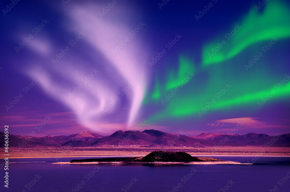 aurora borealis - obrazy, fototapety, plakaty 