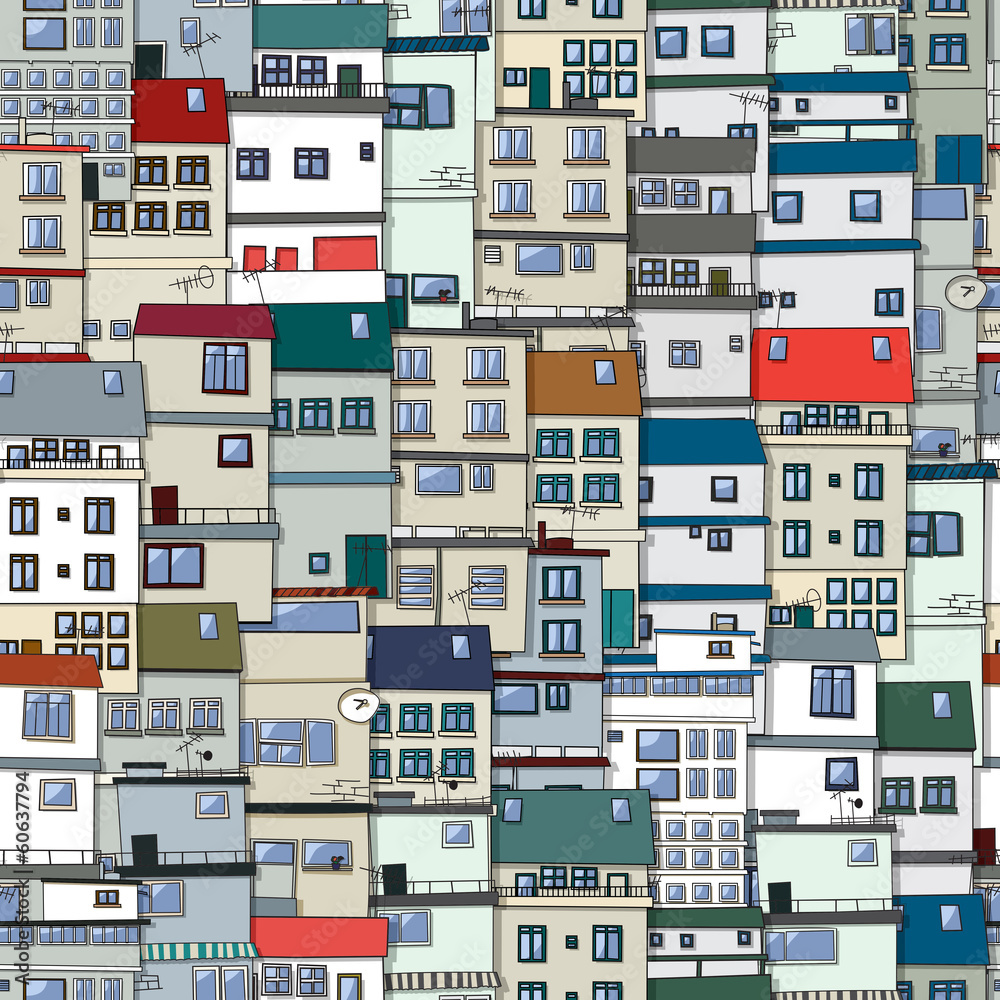 Old town seamless pattern Old town seamless pattern