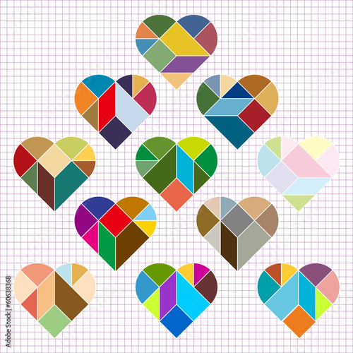 Vector Heart Puzzle