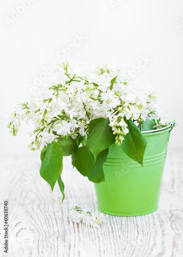 Fototapeta Naklejka Na Ścianę i Meble -  Bouquet of a white  lilac