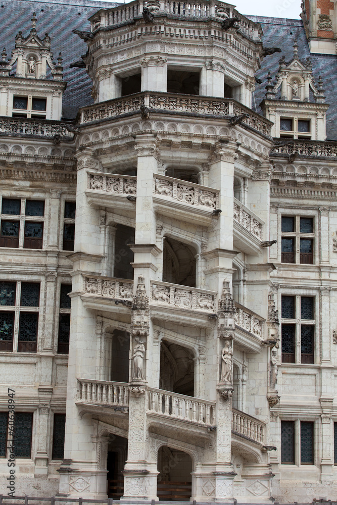 The Royal Chateau de Blois. Spiral staircase