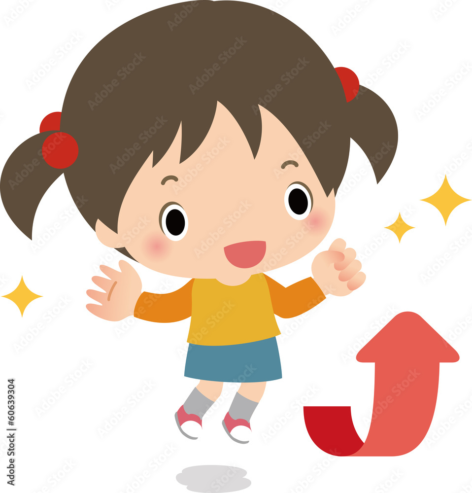 ジャンプする女の子