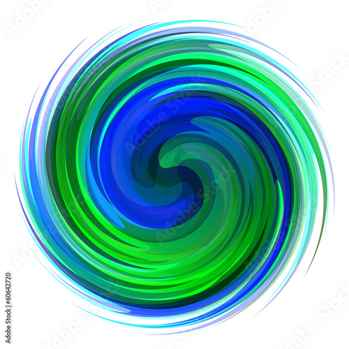 Colorful abstract icon. Dynamic flow illustration. Swirl backgro