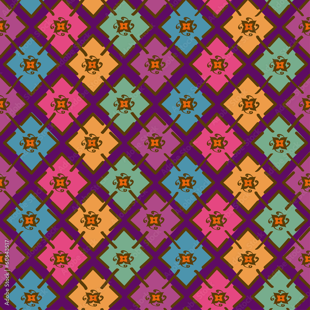 Ethnic tribal geometric seamless pattern