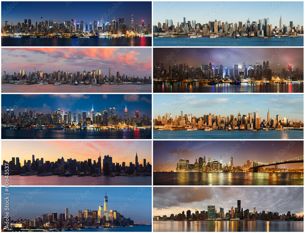New York skyline - obrazy, fototapety, plakaty 