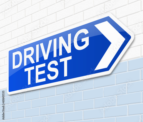 Driving test concept.