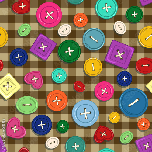 Seamless pattern of buttons