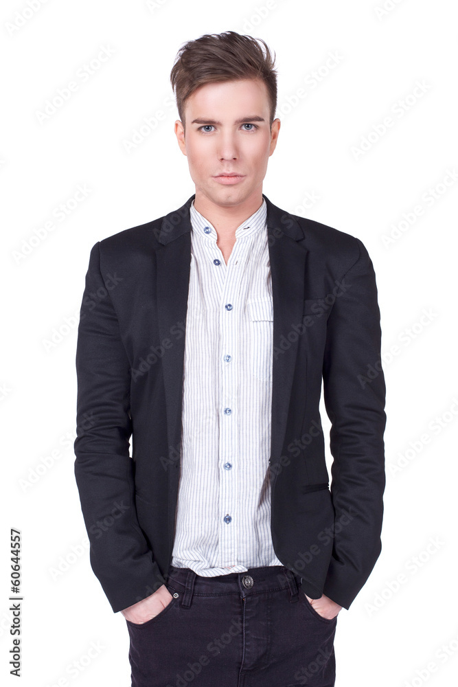 Stylish young handsome attractive man in suit Stylish young handsome attractive man in suit