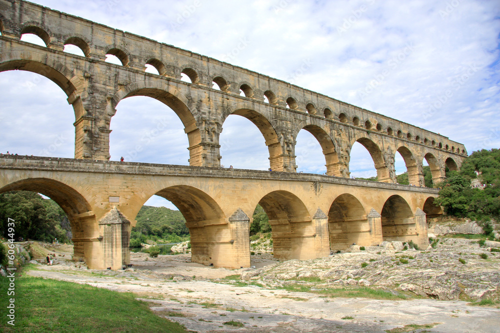 Pont du Gard, old water line of the Romans