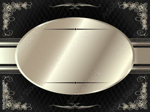 Silver frame with floral elements 7