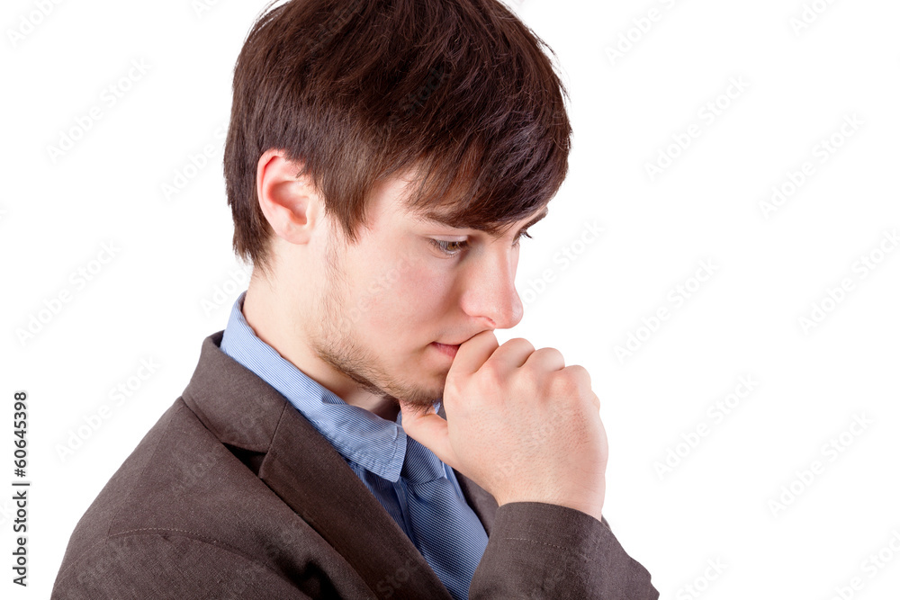 Young businessman in thinking Young businessman in thinking