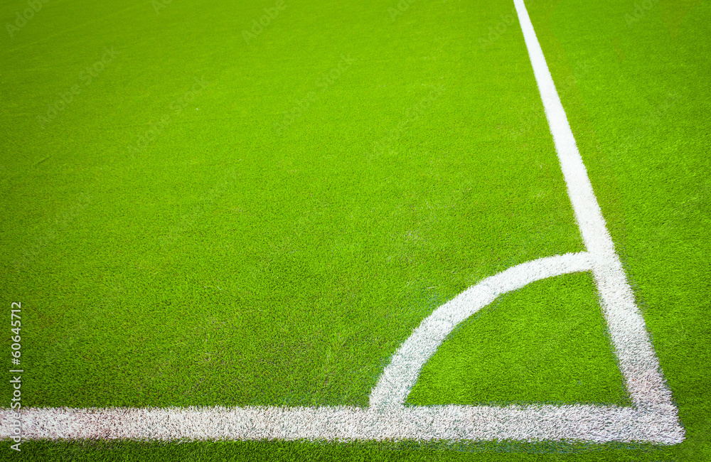 Fototapeta premium Soccer field corner
