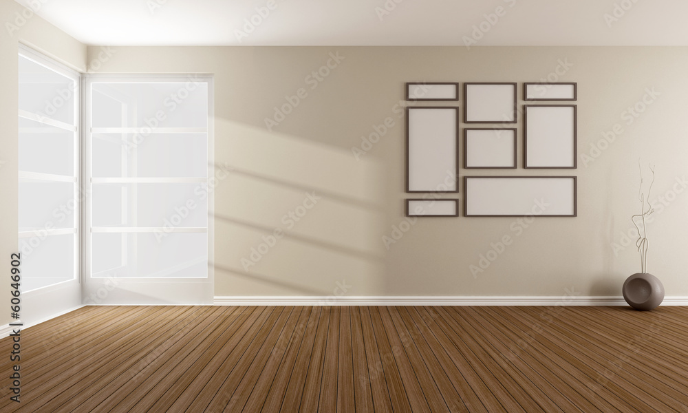 Fototapeta premium Empty modern living room