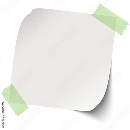 Notiz / Zettel mit Klebestreifen