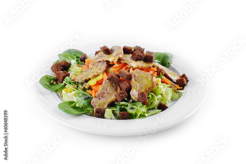 salad of marinated pork