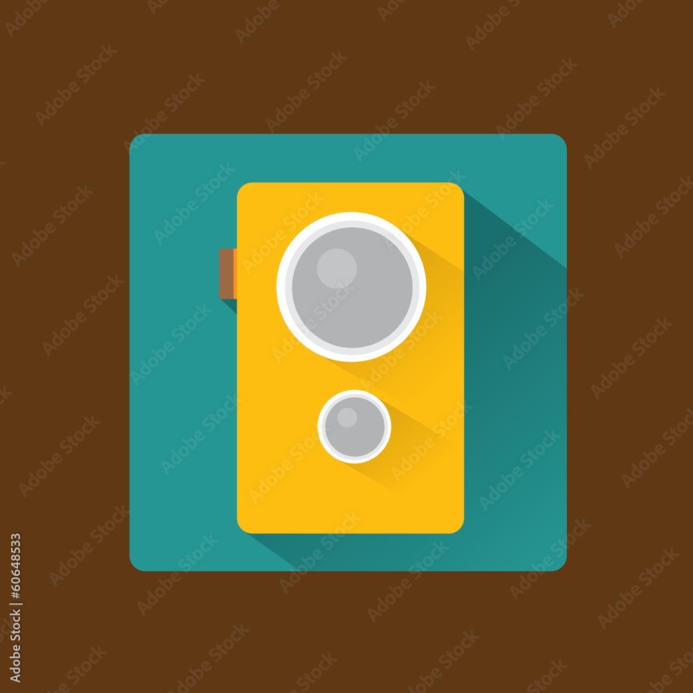 Retro Camera flat icon for web design and mobile app Retro Camera flat icon for web design and mobile app