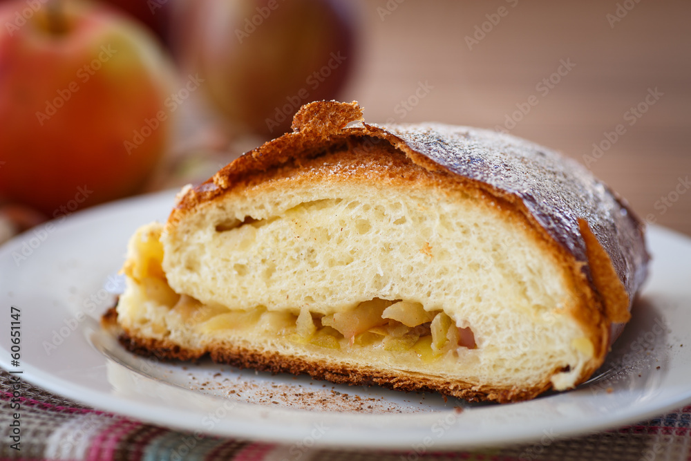 sweet strudel with apples