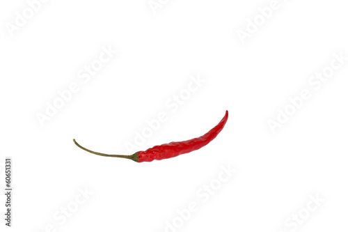 chili on white background