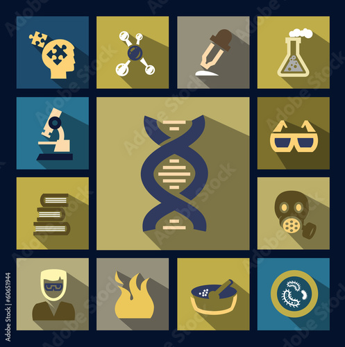vector science icon set