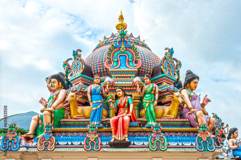 Obraz premium Hinduska świątynia w Singapurze