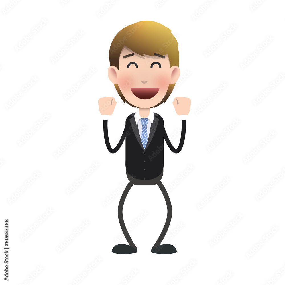 Happy businessman over isolated background. Happy businessman over isolated background.