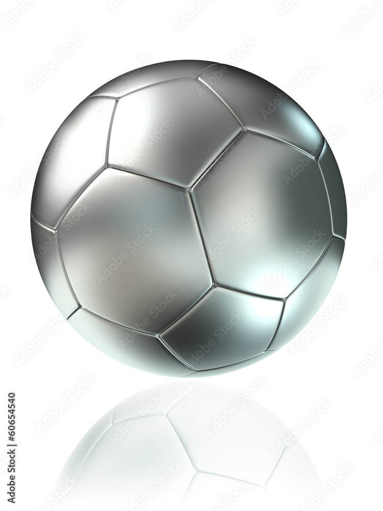 Fototapeta premium silver soccer ball