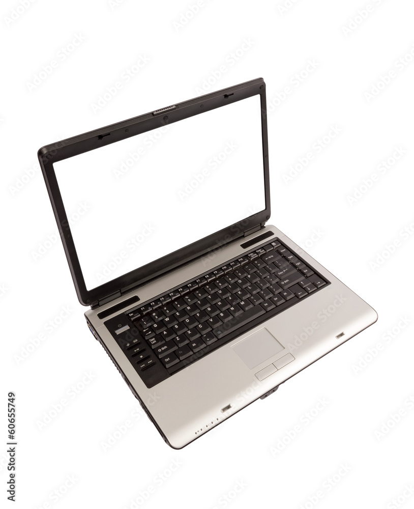 Laptop Open XXXL/ Isolated On White/ Copy Space Laptop Open XXXL/ Isolated On White/ Copy Space