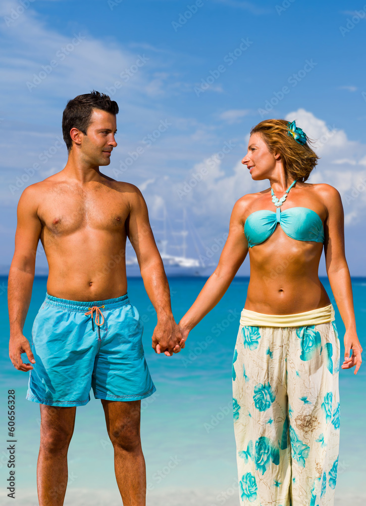 Couple on the tropical beach