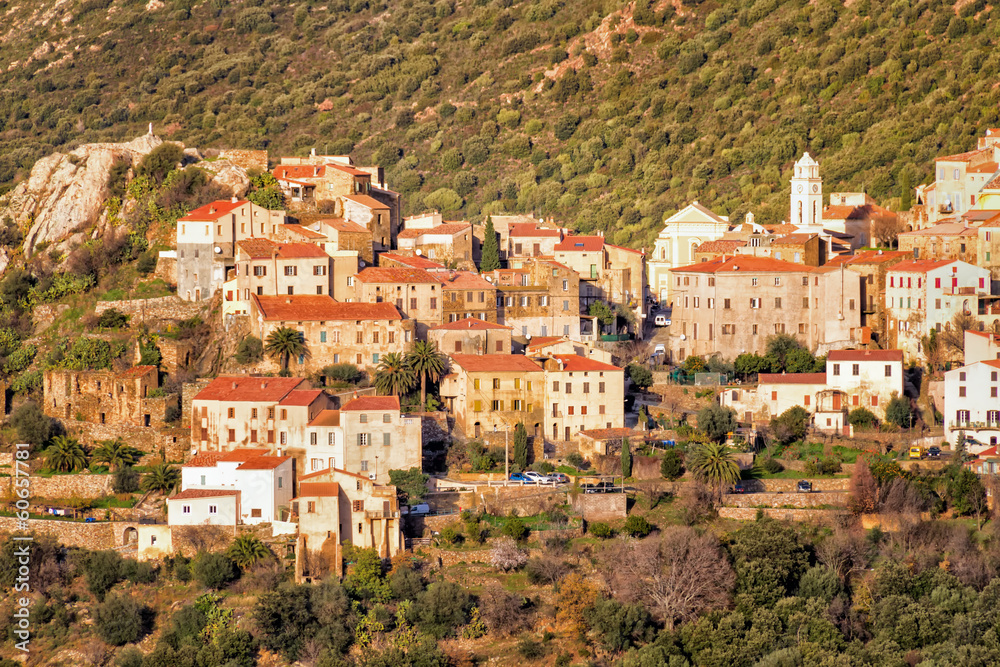 The village of Belgodere in Corsica