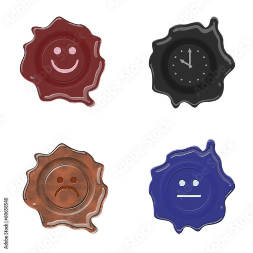 wax seal set whit face photo