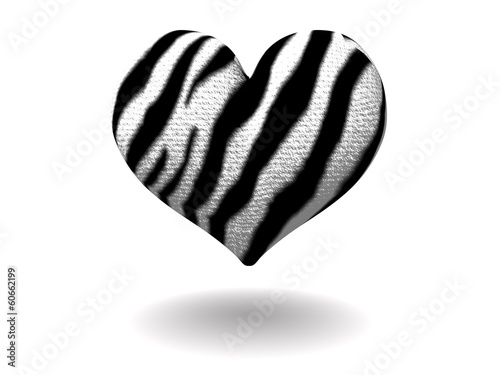 Heart zebra skin