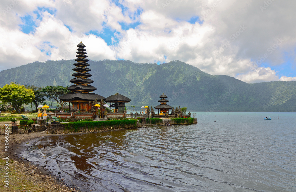 Pura Ulun Danu temple on a lake Beratan. Bali Pura Ulun Danu temple on a lake Beratan. Bali