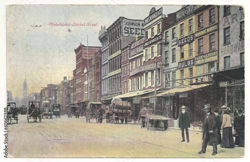 Philadelphia, Market Street (Postkarte von 1911) photo