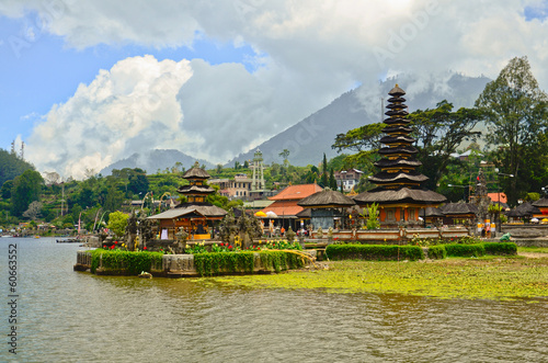Pura Ulun Danu temple on a lake Beratan. Bali