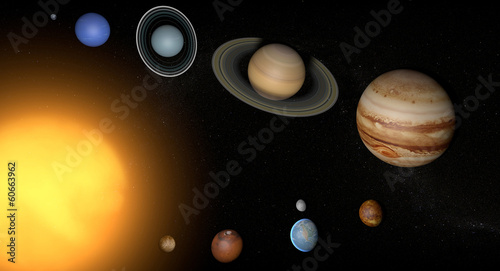 Sistema solare pianeti spazio universo sole