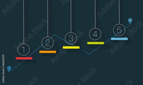 Stufen Konzept Flat Design
