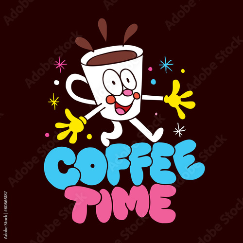 cartoon coffee cup character